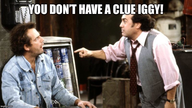 louieith n iggith | YOU DON’T HAVE A CLUE IGGY! | image tagged in louieith n iggith | made w/ Imgflip meme maker