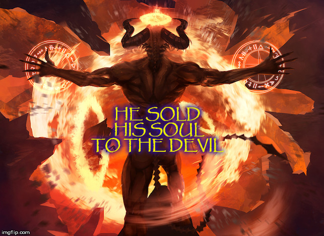 HE SOLD HIS SOUL TO THE DEVIL | image tagged in mega,evil,fox news,trump,devin nunes,lindsey graham | made w/ Imgflip meme maker