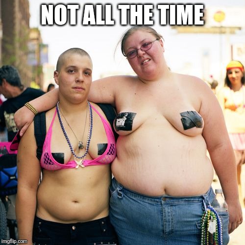 Real lesbians | NOT ALL THE TIME | image tagged in real lesbians | made w/ Imgflip meme maker