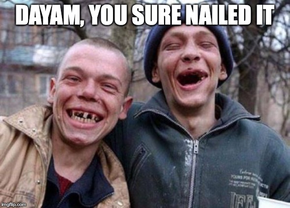 Ugly Twins Meme | DAYAM, YOU SURE NAILED IT | image tagged in memes,ugly twins | made w/ Imgflip meme maker