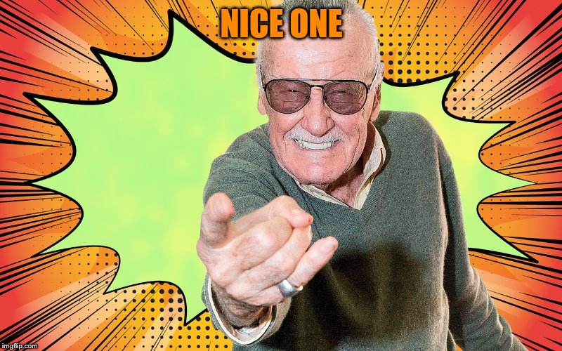 Stan Lee | NICE ONE | image tagged in stan lee | made w/ Imgflip meme maker
