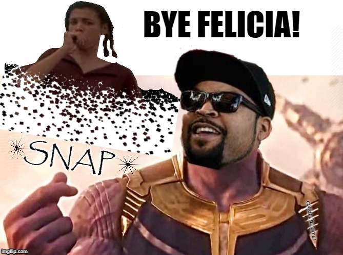 Ice Cube Bye Felicia Snap | image tagged in ice cube bye felicia snap | made w/ Imgflip meme maker