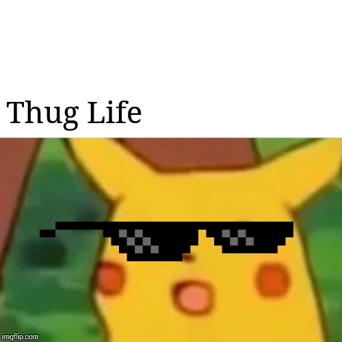 Surprised Pikachu Meme | Thug Life | image tagged in memes,surprised pikachu | made w/ Imgflip meme maker