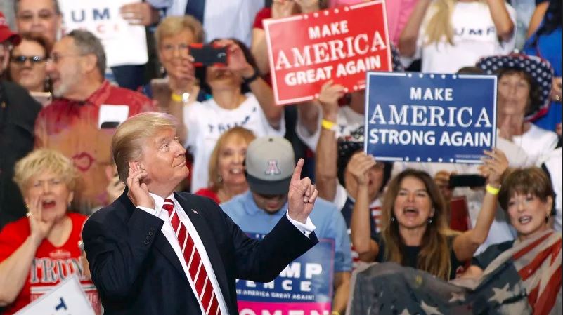 High Quality trump crowd Blank Meme Template