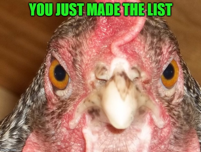 YOU JUST MADE THE LIST | made w/ Imgflip meme maker