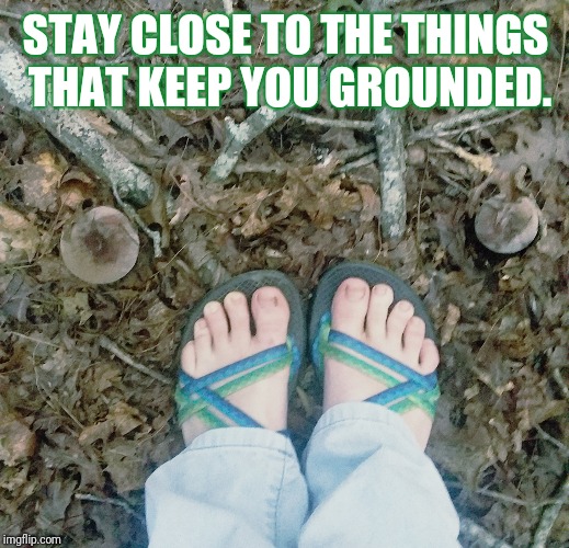 STAY CLOSE TO THE THINGS THAT KEEP YOU GROUNDED. | image tagged in nature,grounding,intuition,intuitive movement,dancing firefox,happiness | made w/ Imgflip meme maker