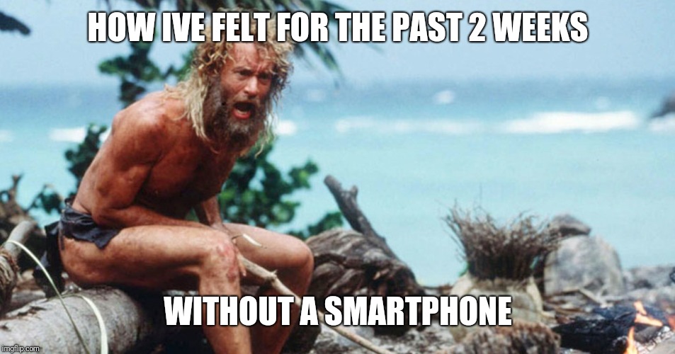 HOW IVE FELT FOR THE PAST 2 WEEKS; WITHOUT A SMARTPHONE | image tagged in primitive sponge | made w/ Imgflip meme maker