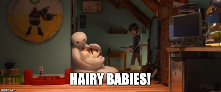 Hairy Baby Baymax | HAIRY BABIES! | image tagged in hairy baby baymax | made w/ Imgflip meme maker