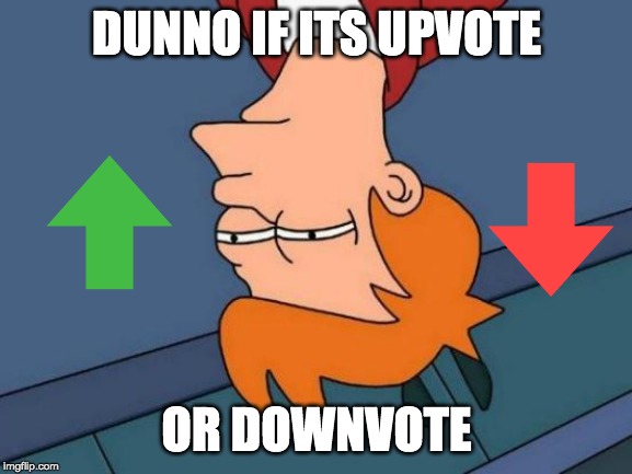 Wait, what? | DUNNO IF ITS UPVOTE; OR DOWNVOTE | image tagged in memes,futurama fry,fry not sure | made w/ Imgflip meme maker