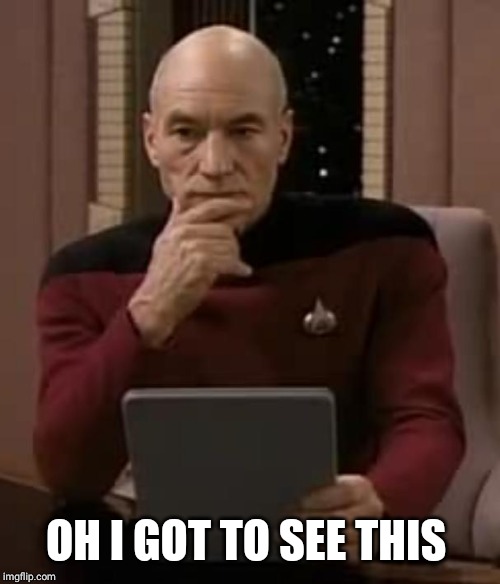 picard thinking | OH I GOT TO SEE THIS | image tagged in picard thinking | made w/ Imgflip meme maker