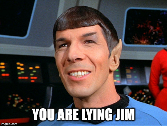 the most interesting vulcan | YOU ARE LYING JIM | image tagged in the most interesting vulcan | made w/ Imgflip meme maker