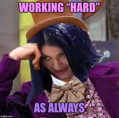 Creepy Condescending Mima | WORKING “HARD” AS ALWAYS | image tagged in creepy condescending mima | made w/ Imgflip meme maker