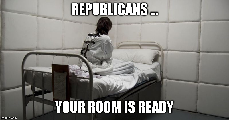 The New Trump Tower | REPUBLICANS ... YOUR ROOM IS READY | image tagged in trump is a lunatic,republicans,you lost your mind,liar,conman | made w/ Imgflip meme maker