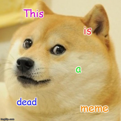 Dead Meme of the Day-Doge | This; is; a; dead; meme | image tagged in memes,doge | made w/ Imgflip meme maker