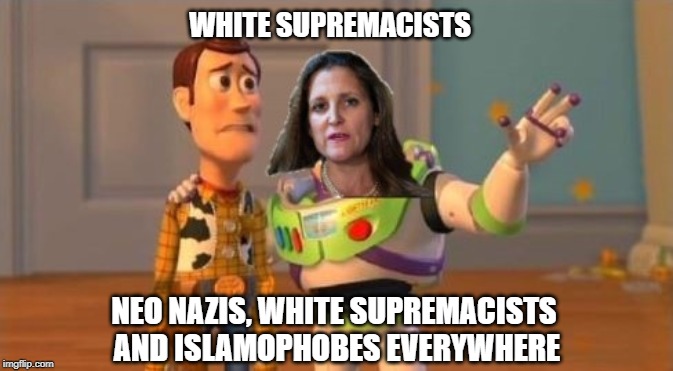 They are everywhere | WHITE SUPREMACISTS; NEO NAZIS, WHITE SUPREMACISTS AND ISLAMOPHOBES EVERYWHERE | image tagged in liberal logic,meanwhile in canada,stupid liberals,justin trudeau,trudeau,conspiracy | made w/ Imgflip meme maker