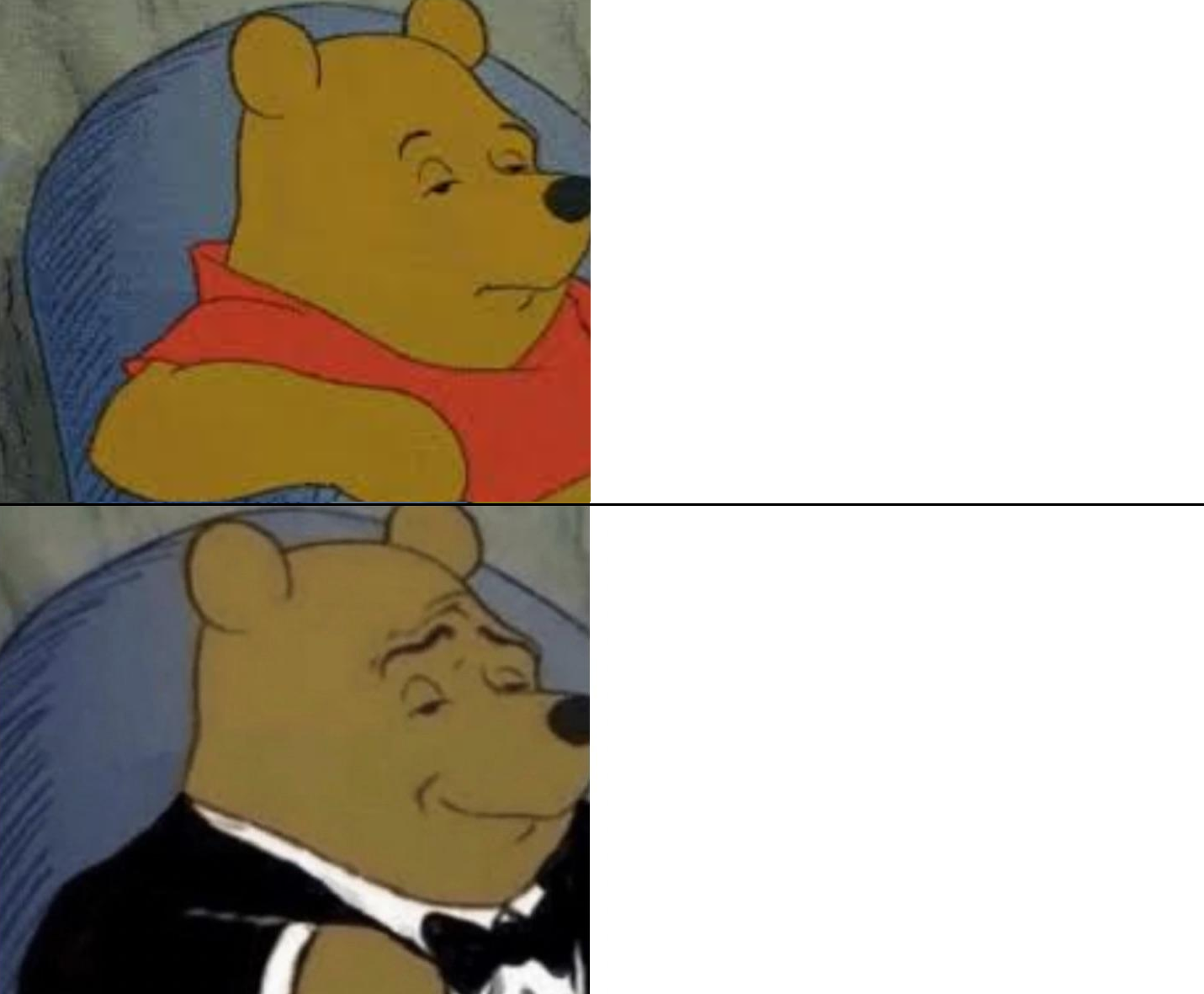 Tuxedo Pooh Blank Meme Template