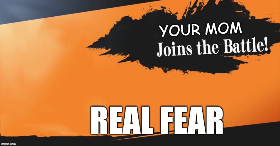 Smash Bros. | YOUR MOM; REAL FEAR | image tagged in smash bros | made w/ Imgflip meme maker