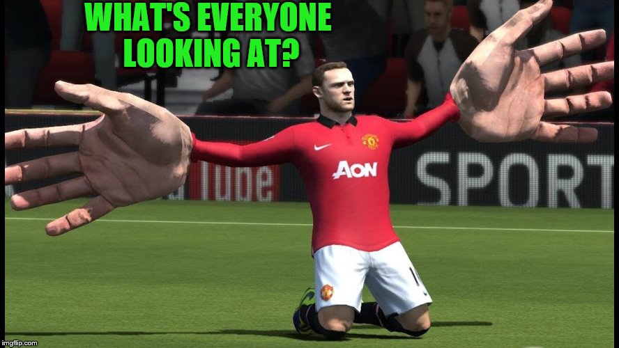 Glitch Week Blaze_the_Blaziken - FlamingKnuckles66 event | WHAT'S EVERYONE LOOKING AT? | image tagged in memes,glitch,fail week,soccer,fifa | made w/ Imgflip meme maker