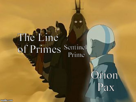 Gaining the Matrix be like |  The Line of Primes; Sentinel Prime; Orion Pax | image tagged in avatar cycle,transformers,optimus prime,orion pax,sentinel prime | made w/ Imgflip meme maker
