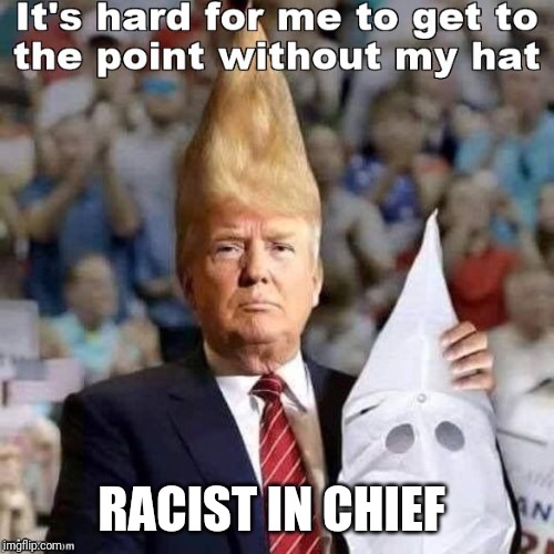 Memes | RACIST IN CHIEF | image tagged in creepy condescending wonka | made w/ Imgflip meme maker