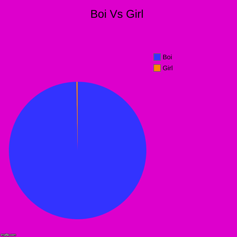 Boi Vs Girl | Girl, Boi | image tagged in charts,pie charts | made w/ Imgflip chart maker