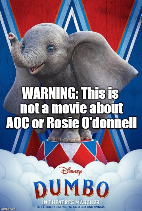 When you don't get what you were expecting | WARNING: This is not a movie about AOC or Rosie O'donnell | image tagged in democrats | made w/ Imgflip meme maker