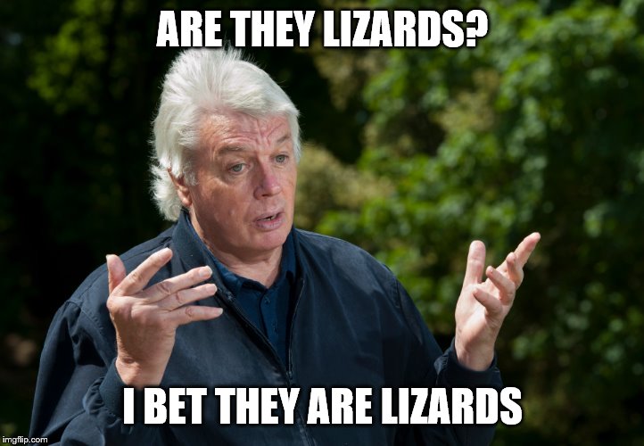 ARE THEY LIZARDS? I BET THEY ARE LIZARDS | made w/ Imgflip meme maker