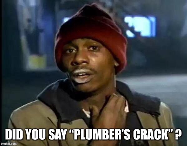 Y'all Got Any More Of That | DID YOU SAY “PLUMBER’S CRACK” ? | image tagged in memes,y'all got any more of that | made w/ Imgflip meme maker