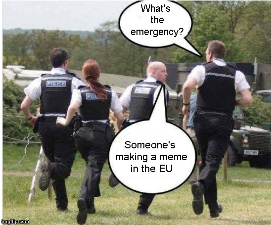 What's the emergency? Someone's making a meme in the EU | made w/ Imgflip meme maker