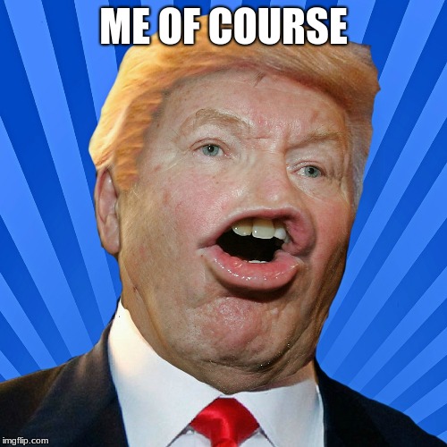 its me of course | ME OF COURSE | image tagged in me of course,donald trump,funny face | made w/ Imgflip meme maker