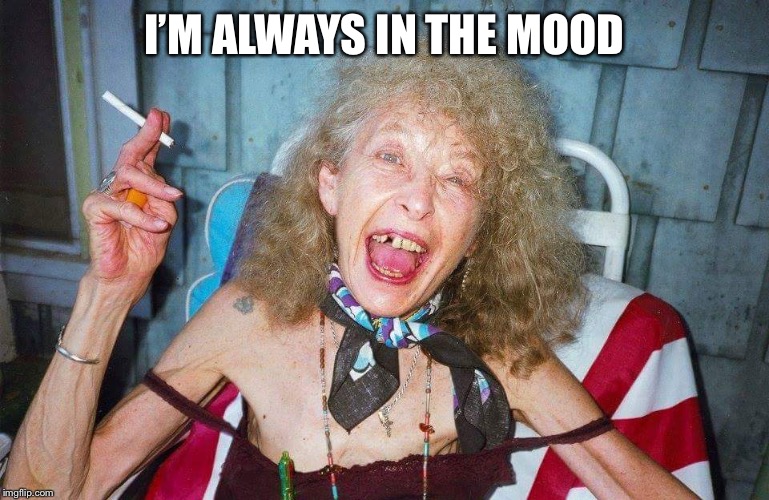 Ugly Woman | I’M ALWAYS IN THE MOOD | image tagged in ugly woman | made w/ Imgflip meme maker