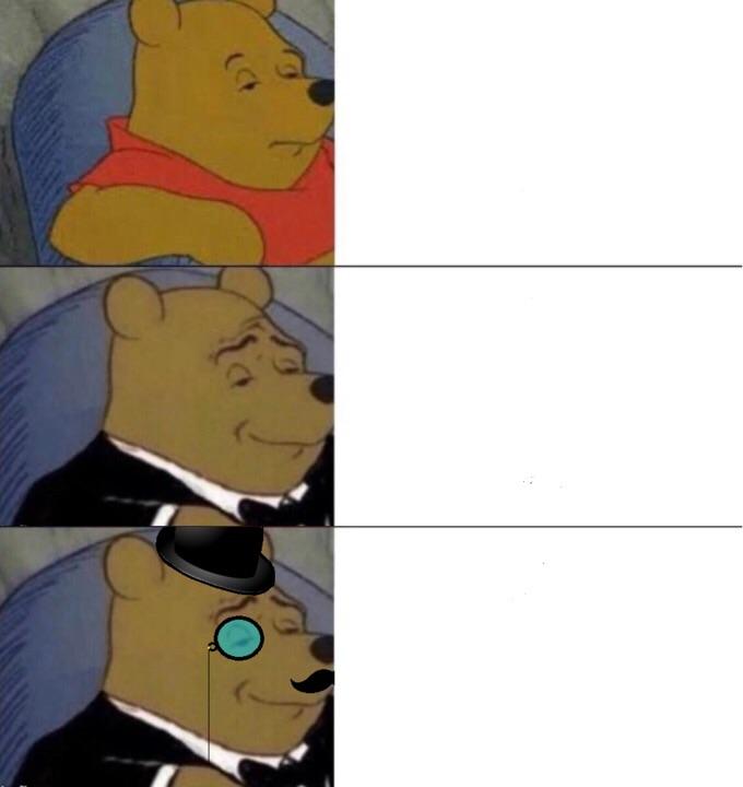 Winnie the pooh elegant x3 Blank Meme Template