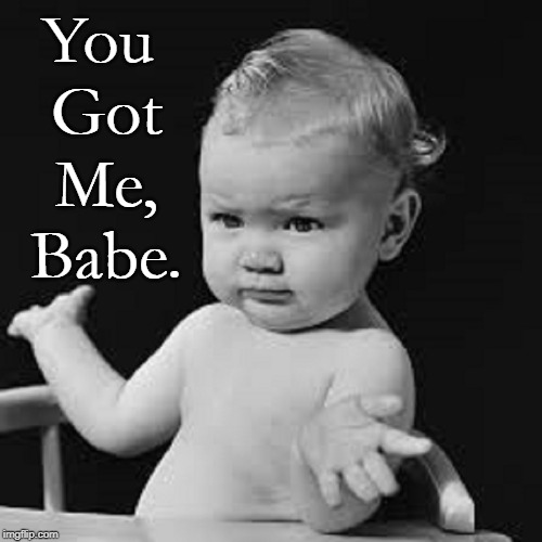 In the Words of Sonny and Cher: | You Got Me, Babe. | image tagged in vince vance,sonny and cher,you got me babe,i don't know,dazed and confused,cute baby | made w/ Imgflip meme maker