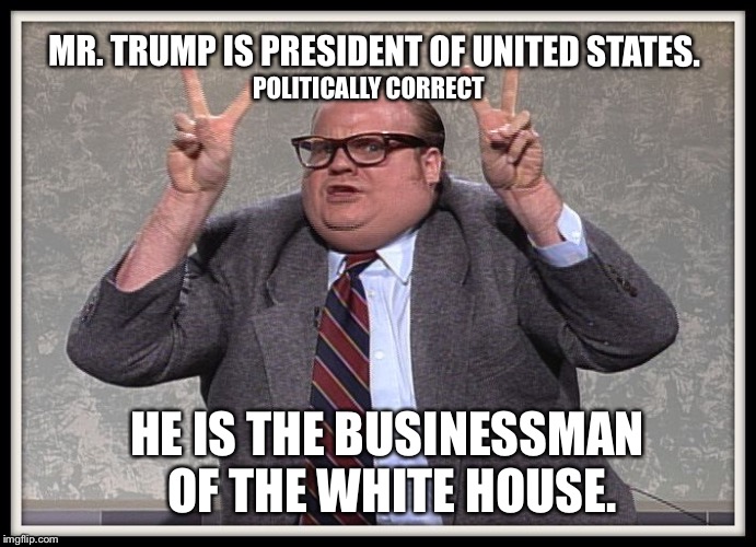 Politically Correct | MR. TRUMP IS PRESIDENT OF UNITED STATES. POLITICALLY CORRECT; HE IS THE BUSINESSMAN OF THE WHITE HOUSE. | image tagged in politically correct,donald trump,president,businessman,white house | made w/ Imgflip meme maker