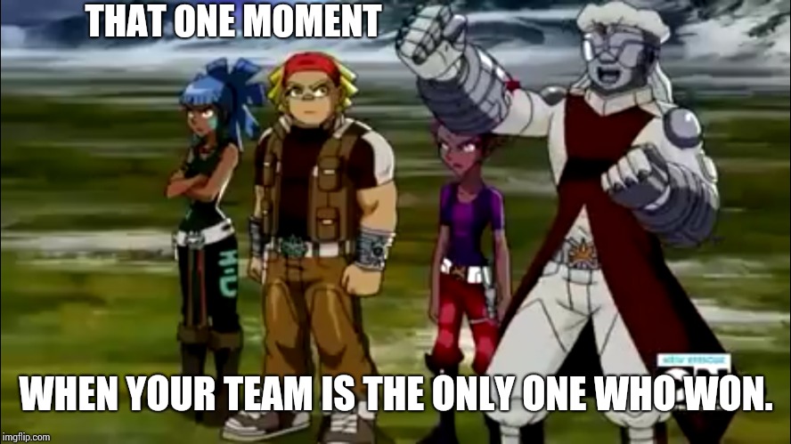 THAT ONE MOMENT; WHEN YOUR TEAM IS THE ONLY ONE WHO WON. | image tagged in when you the only one cheering | made w/ Imgflip meme maker