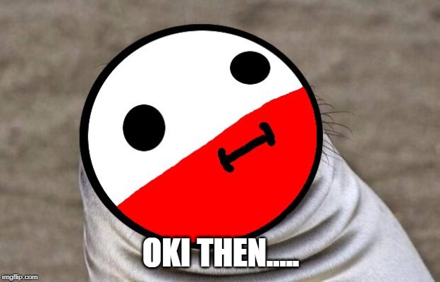 awkward moment polandball | OKI THEN..... | image tagged in awkward moment polandball | made w/ Imgflip meme maker