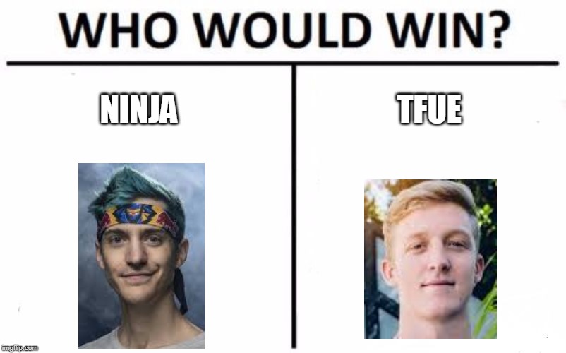 Who Would Win? | NINJA; TFUE | image tagged in memes,who would win | made w/ Imgflip meme maker