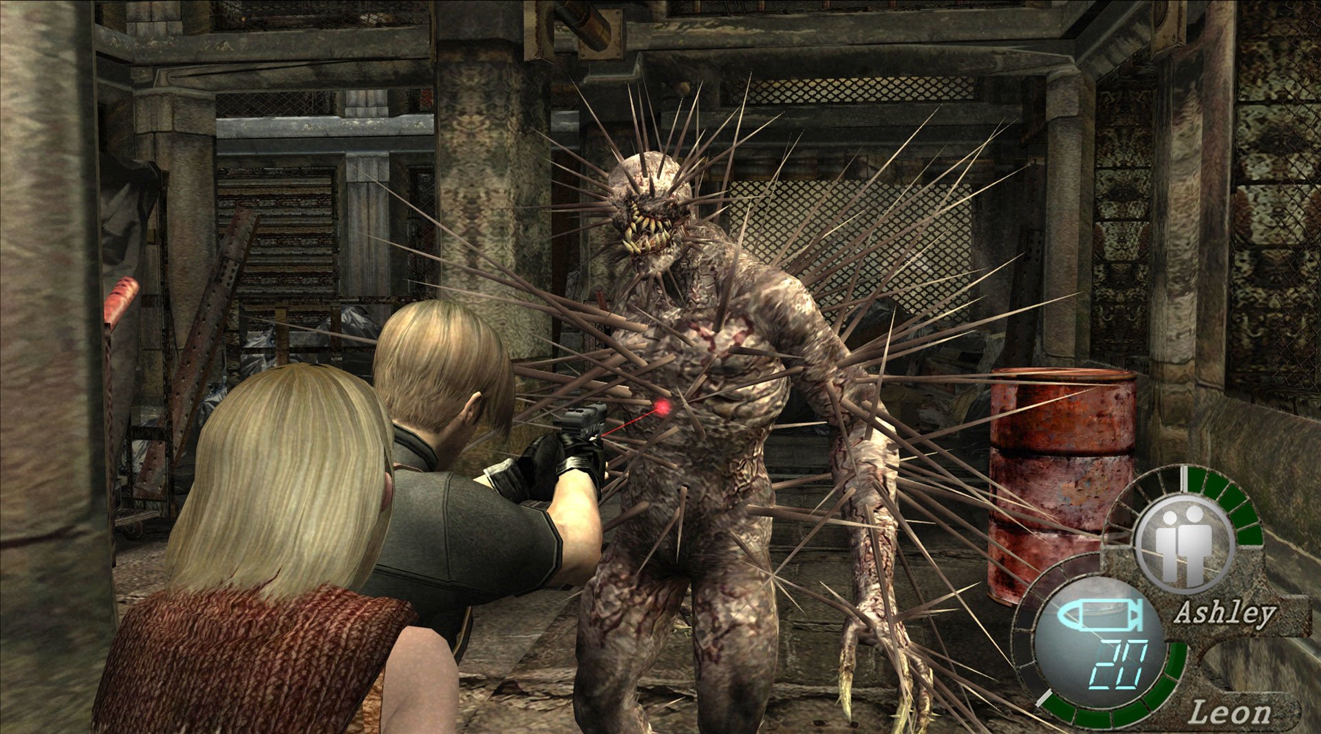 High Quality Resident Evil 4 Iron Maiden Attack Blank Meme Template