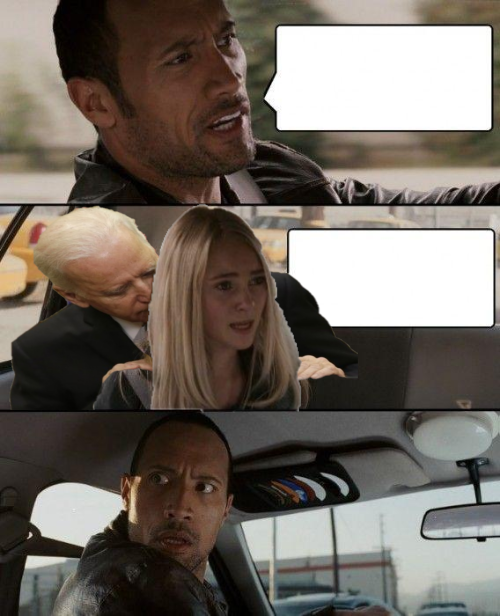 The Rock Driving Blank Meme Template