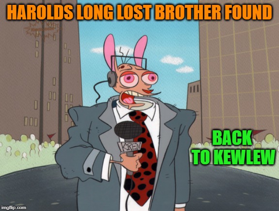 ren | HAROLDS LONG LOST BROTHER FOUND BACK TO KEWLEW | image tagged in ren | made w/ Imgflip meme maker