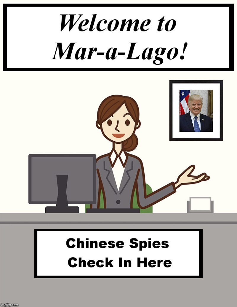 Receptionists: America's Last Line of Defense! | image tagged in donald trump,mar-a-lago,yujing zhang | made w/ Imgflip meme maker
