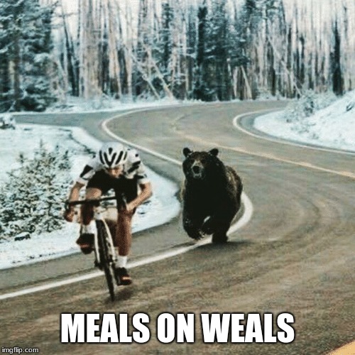 MEALS ON WEALS | image tagged in meanwhile in canada | made w/ Imgflip meme maker