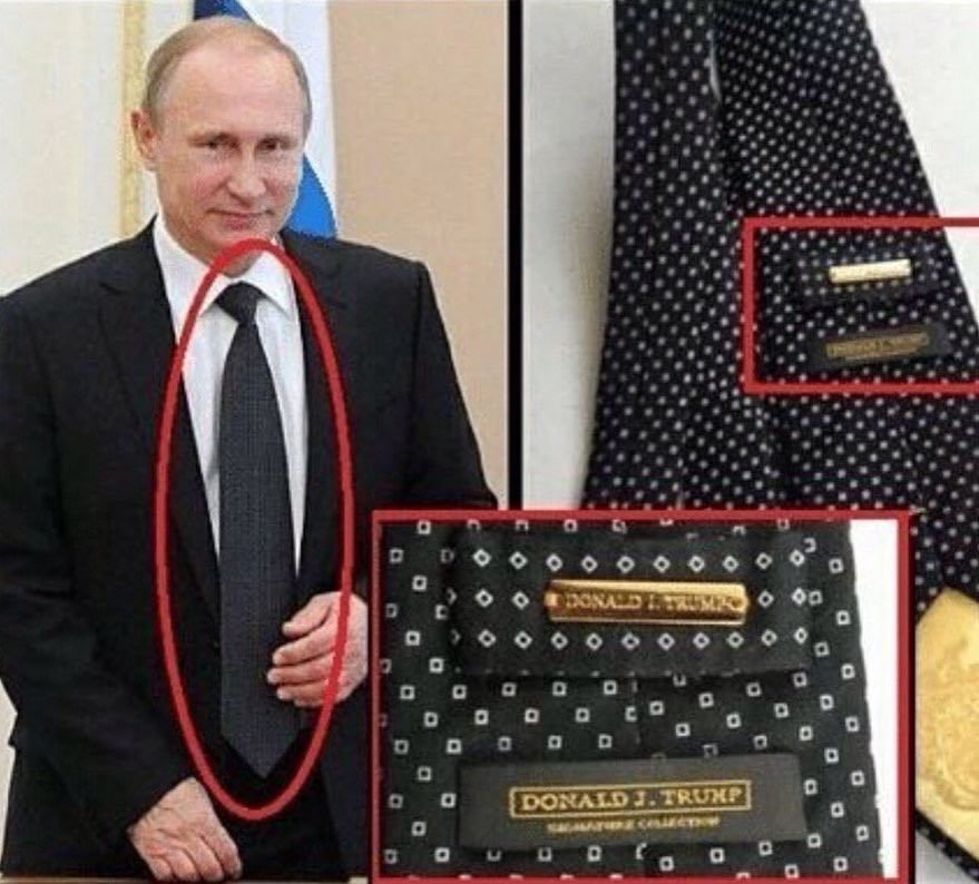 High Quality Putin's Trump Tie Blank Meme Template