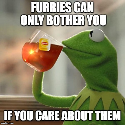 But That's None Of My Business Meme | FURRIES CAN ONLY BOTHER YOU IF YOU CARE ABOUT THEM | image tagged in memes,but thats none of my business,kermit the frog | made w/ Imgflip meme maker