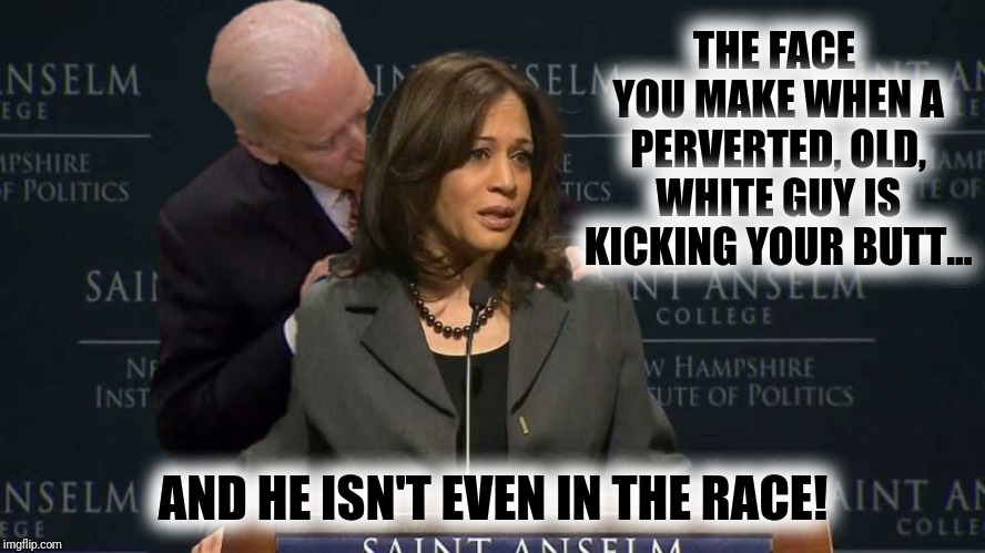 THE FACE YOU MAKE WHEN A PERVERTED, OLD, WHITE GUY IS KICKING YOUR BUTT... AND HE ISN'T EVEN IN THE RACE! | made w/ Imgflip meme maker