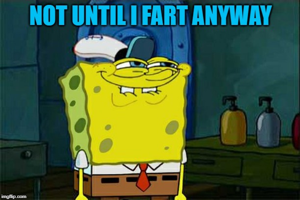 Don't You Squidward Meme | NOT UNTIL I FART ANYWAY | image tagged in memes,dont you squidward | made w/ Imgflip meme maker