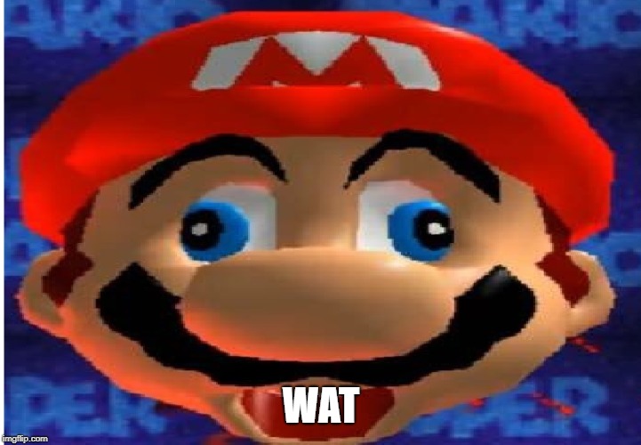 Mario, Dude... | WAT | image tagged in mario dude | made w/ Imgflip meme maker