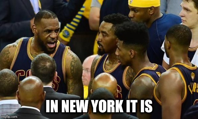 Knick Cavaliers | IN NEW YORK IT IS | image tagged in knick cavaliers | made w/ Imgflip meme maker