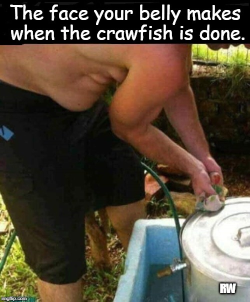 The face your belly makes when the crawfish is done. RW | image tagged in face | made w/ Imgflip meme maker
