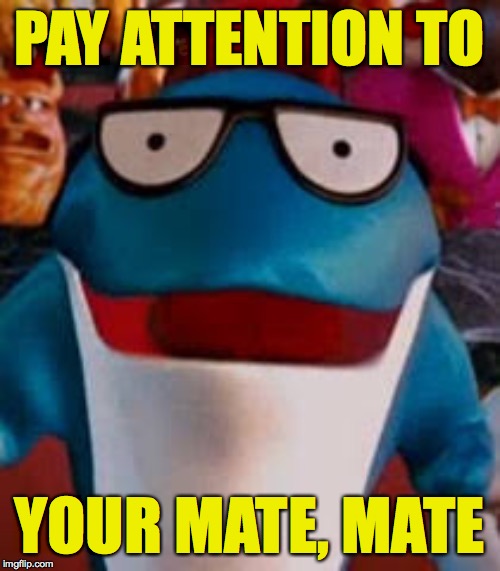 PAY ATTENTION TO YOUR MATE, MATE | made w/ Imgflip meme maker